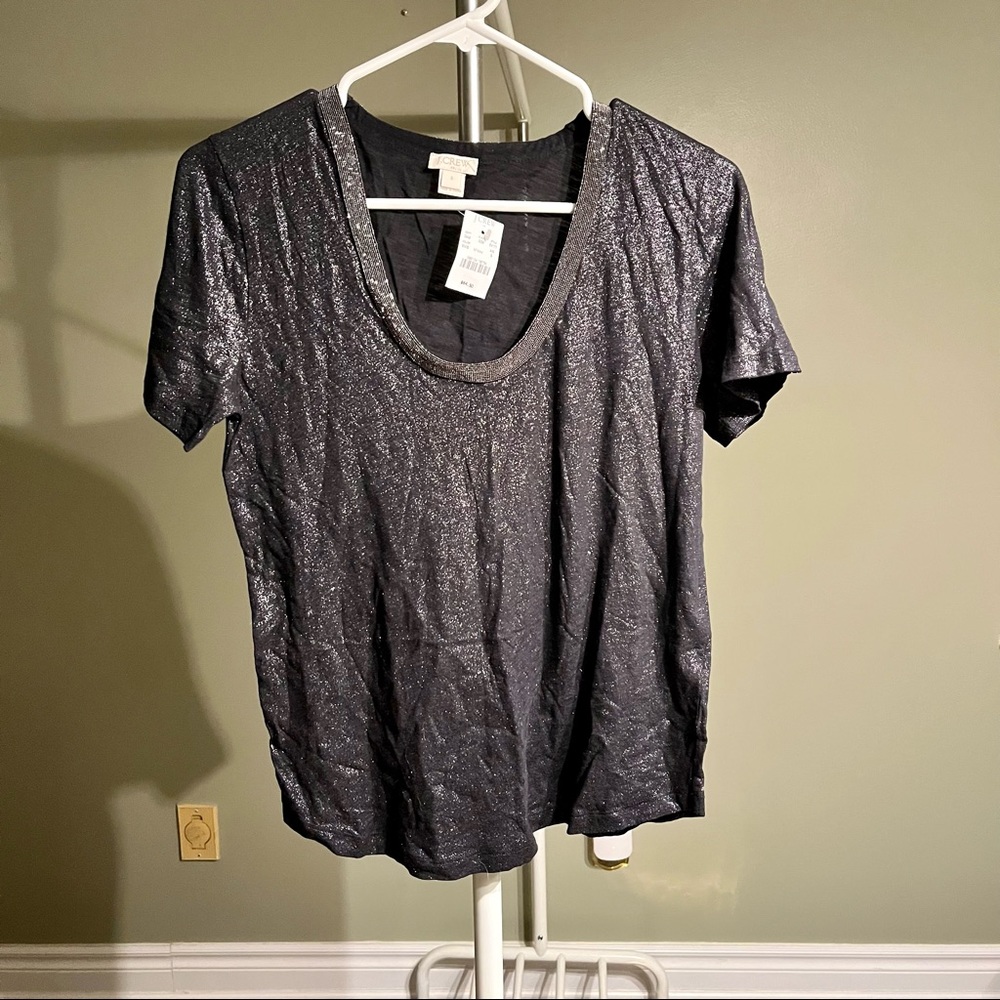 J Crew glitter t-shirt